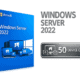Calha de acesso remoto Windows Server 2025 RDS para 50 utilizadores.