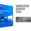 Imagem de licença do Windows Server 2025 com suporte para 50 usuários RDS.